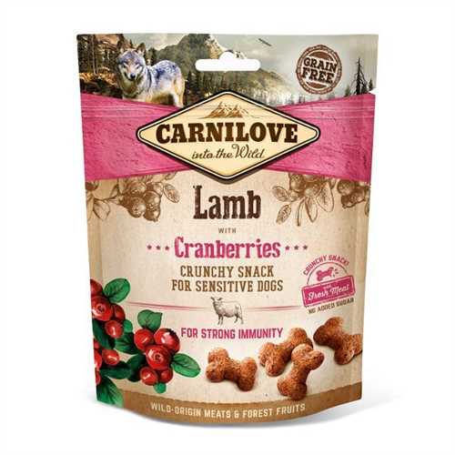 Carnilove Sensitive Grain Free Crunchy Dog Treats - Lamb with Cranberries - 200g