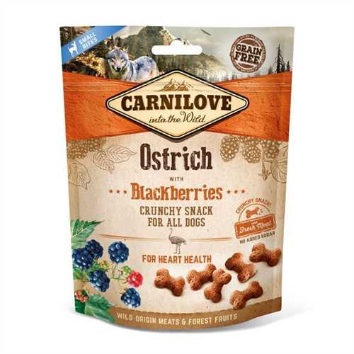 Carnilove Grain Free Crunchy Dog Treats - Ostrich with Blackberries - 200g
