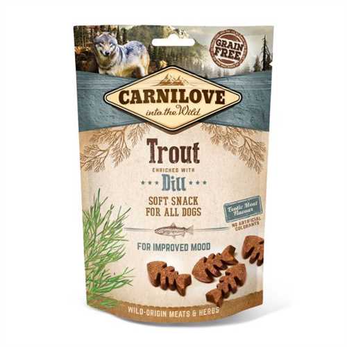 Carnilove Grain Free Semi Moist Dog Treats - Trout with Dill - 200g