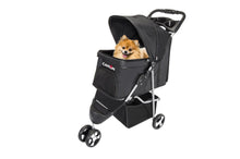 Load image into Gallery viewer, Camon Pet Stroller 3-Wheeler Black for Cats and Small Animals
