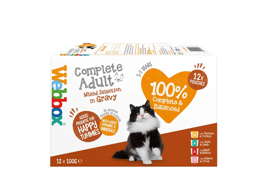 Webbox Complete Adult Mixed Selection in Gravy Wet Cat Food
