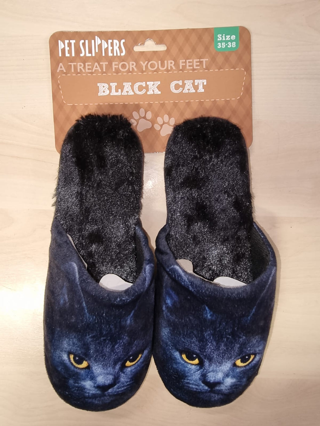 Plenty Gifts Bed Slippers Black Cat