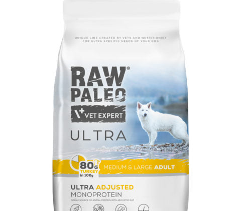 RAW PALEO  Vet Expert Ultra  Medium & Large Adult Dog Medium Turkey