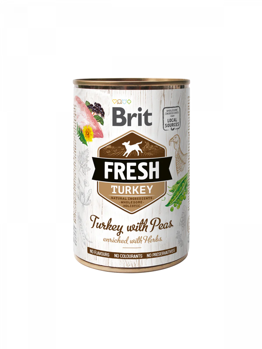 Brit Fresh Turkey with Peas 6 pack of 400g