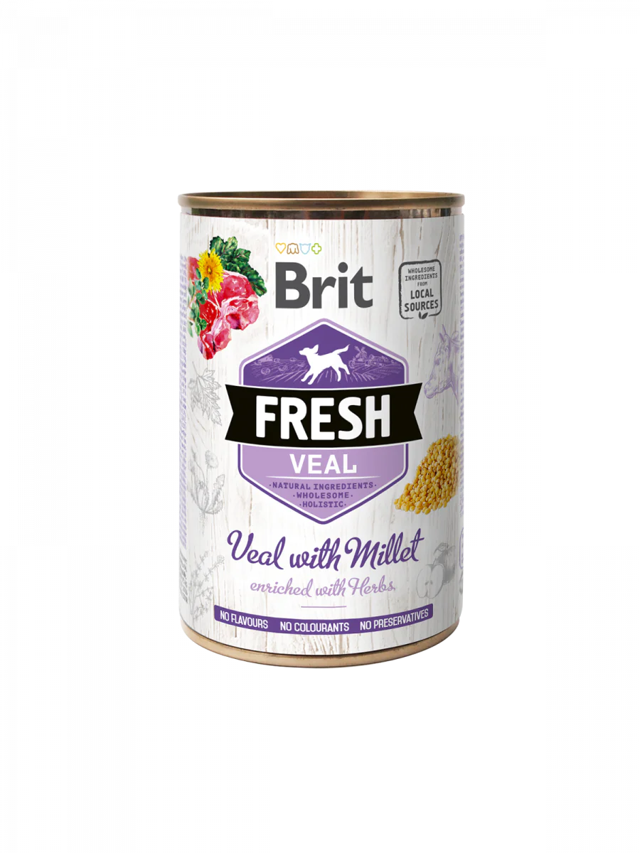 Brit Fresh Veal with Millet 6 pack of 400g