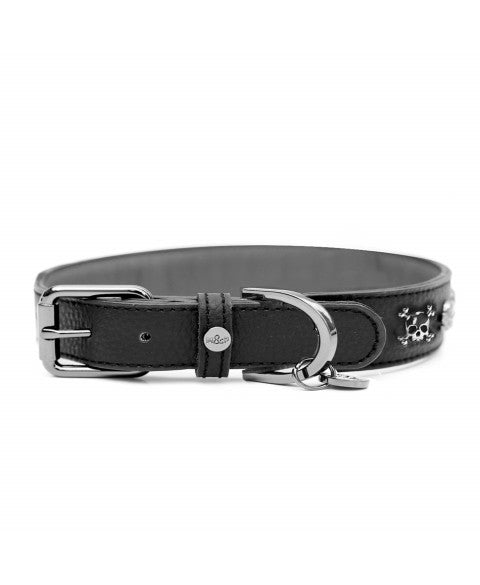 SALE MILK AND PEPPER Calavera Leather Collar