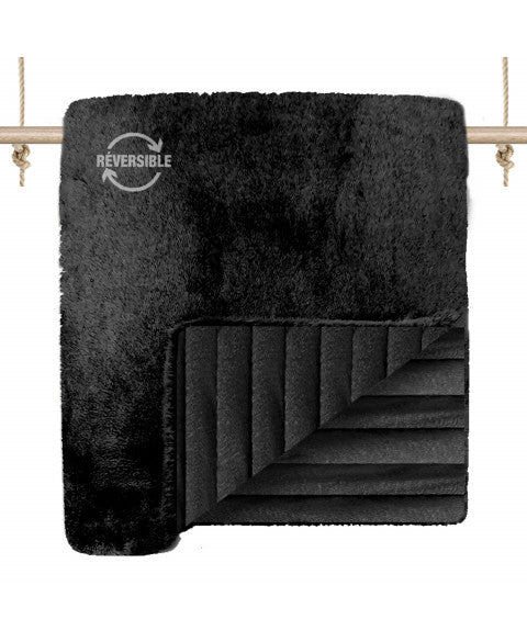 MILK AND PEPPER Chamonix Blanket Black 60x80