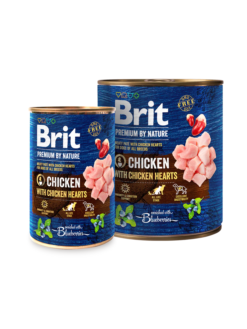Brit Premium Chicken with Hearts 6 pack of 800g