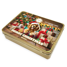 Load image into Gallery viewer, Dolci Impronte - Shortcrust Christmas Tree Biscuits - Handmade - Red Tin OR Gold Tin - 140g
