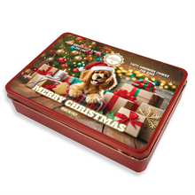 Load image into Gallery viewer, Dolci Impronte - Shortcrust Christmas Tree Biscuits - Handmade - Red Tin OR Gold Tin - 140g
