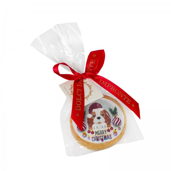 Dolci Impronte - Biscuit with Edible Food Print Merry Christmas - 50g Version