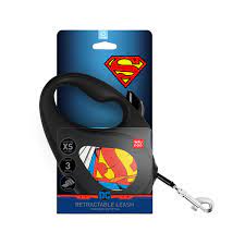 COLLAR  retractable WAUDOG leashes have the iconic images of popular superheroes - SUPERMAN IS HERO