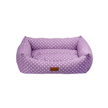 Load image into Gallery viewer, Dubex Macaron Spotted Parliament Blue Dog Bed Small
