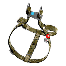 Load image into Gallery viewer, WAUDOG NYLON DOG HARNESS WITH QR PET TAG, &quot;MILITARY&quot; DESIGN, PLASTIC FASTEX
