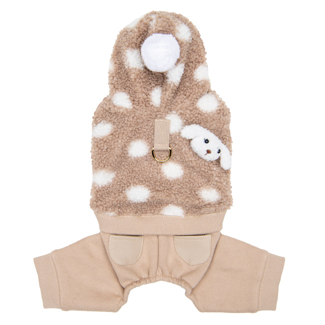 PINCAHOLIC BLAIRE Winter hooded jumpsuit with integrated harness