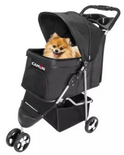 Load image into Gallery viewer, Camon Pet Stroller 3-Wheeler Black for Cats and Small Animals
