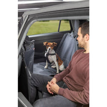 Load image into Gallery viewer, Trixie Divisible protective car blanket for the back seat with head rest covers

