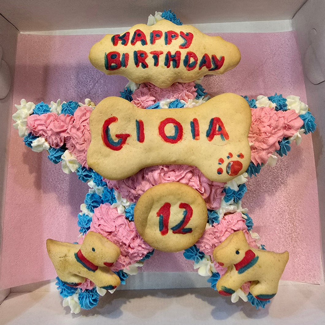 Wendy's Frosted Star Shape Cake for Dogs & Cats - Personalised