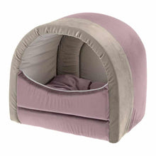 Load image into Gallery viewer, Ferplast MAJESTY Velvet house for cats - Grey
