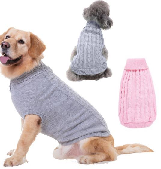 Cherry Cable Knitted Sweater for medium breeds