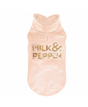Load image into Gallery viewer, Milk and Pepper Velvet Hoodie Oslo black and pink
