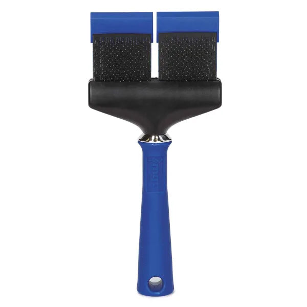 Master Grooming Tools Slicker Brush Double Flex XFirm Blue