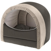 Load image into Gallery viewer, Ferplast MAJESTY Velvet house for cats - Grey
