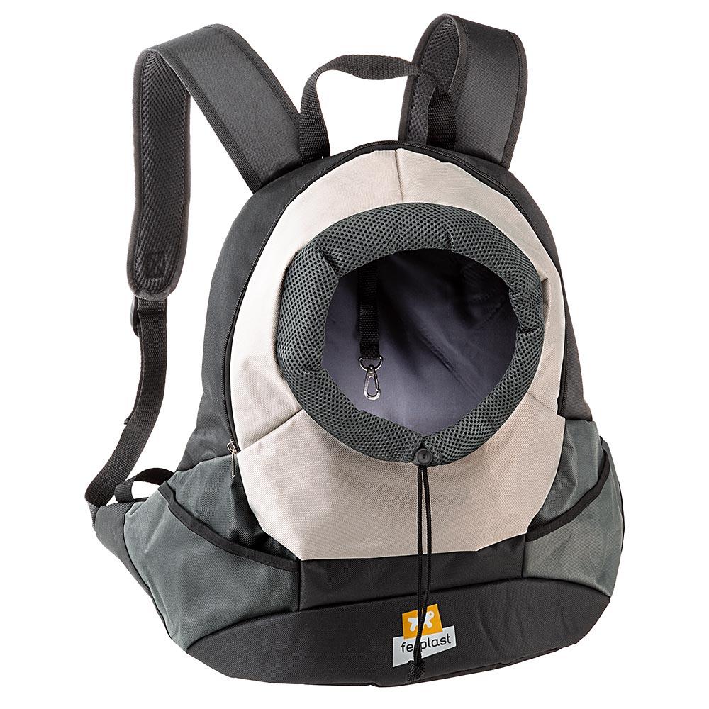 Ferplast Dog/Cat KANGOO Dog backpack 41.5 x 20 x 43 cm Max Load Capacity 8kg- Grey