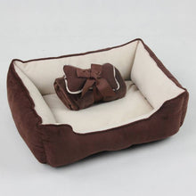 Load image into Gallery viewer, Pawise Pet Bed w/Blanket &amp; Bone Red/Blue/Coffee 56x43x18cm
