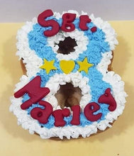 Load image into Gallery viewer, Wendy&#39;s Frosted Number 8 shape Cake for Dogs &amp; Cats - Personalised
