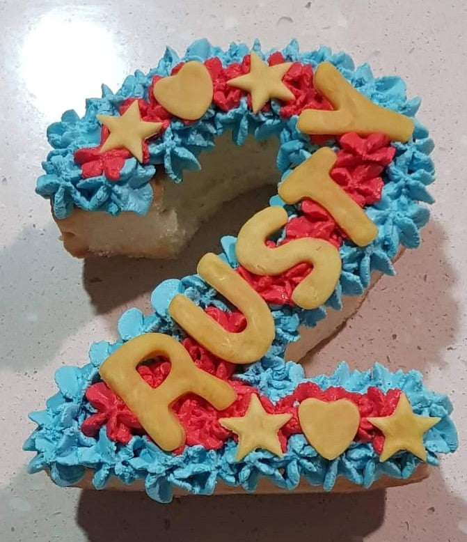 Wendy's Frosted Number 2 shape Cake for Dogs & Cats - Personalised