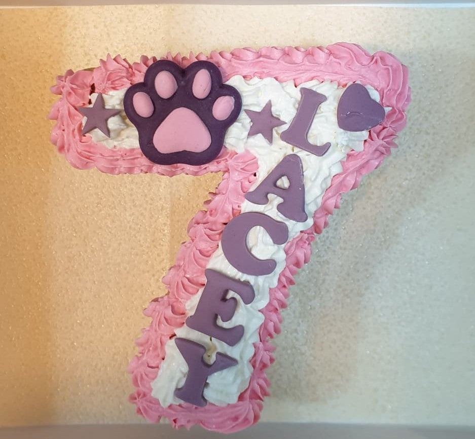 Wendy's Frosted Number 7 shape Cake for Dogs & Cats - Personalised