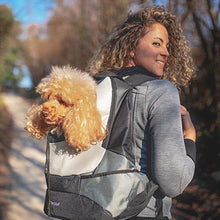 Load image into Gallery viewer, Ferplast Dog/Cat KANGOO Dog backpack 41.5 x 20 x 43 cm Max Load Capacity 8kg- Grey
