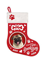 Load image into Gallery viewer, Christmas stocking with various prints - Can be Personalised (with your pet&#39;s name)
