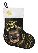 Load image into Gallery viewer, Christmas stocking with various prints - Can be Personalised (with your pet&#39;s name)
