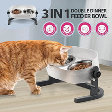 Load image into Gallery viewer, All for Paws 3 In 1 Elevated Double Dinner - S
