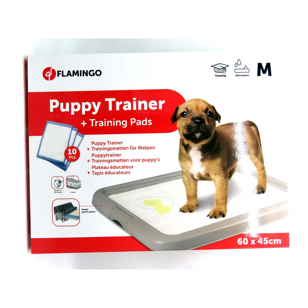 Flamingo Puppy Potty Trainer With 10 Mats 60 X 45 Cm